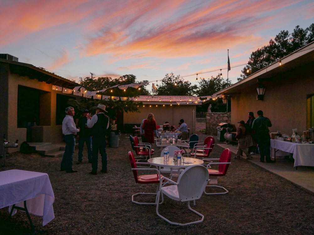 Outdoor sunset event